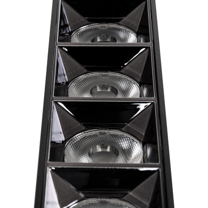 LUMINAR SUPERIOR 60329 Επιφανειακό LED Spot Downlight TrimLess 20W 2700lm 36° AC 220-240V IP20 Μ19.5 x Π4.2 x Υ6.6cm - Μαύρο με Κάτοπτρο Χρωμίου - Θερμό Λευκό 2700K - Bridgelux High Lumen Chip Gen2 - TÜV Certified Driver