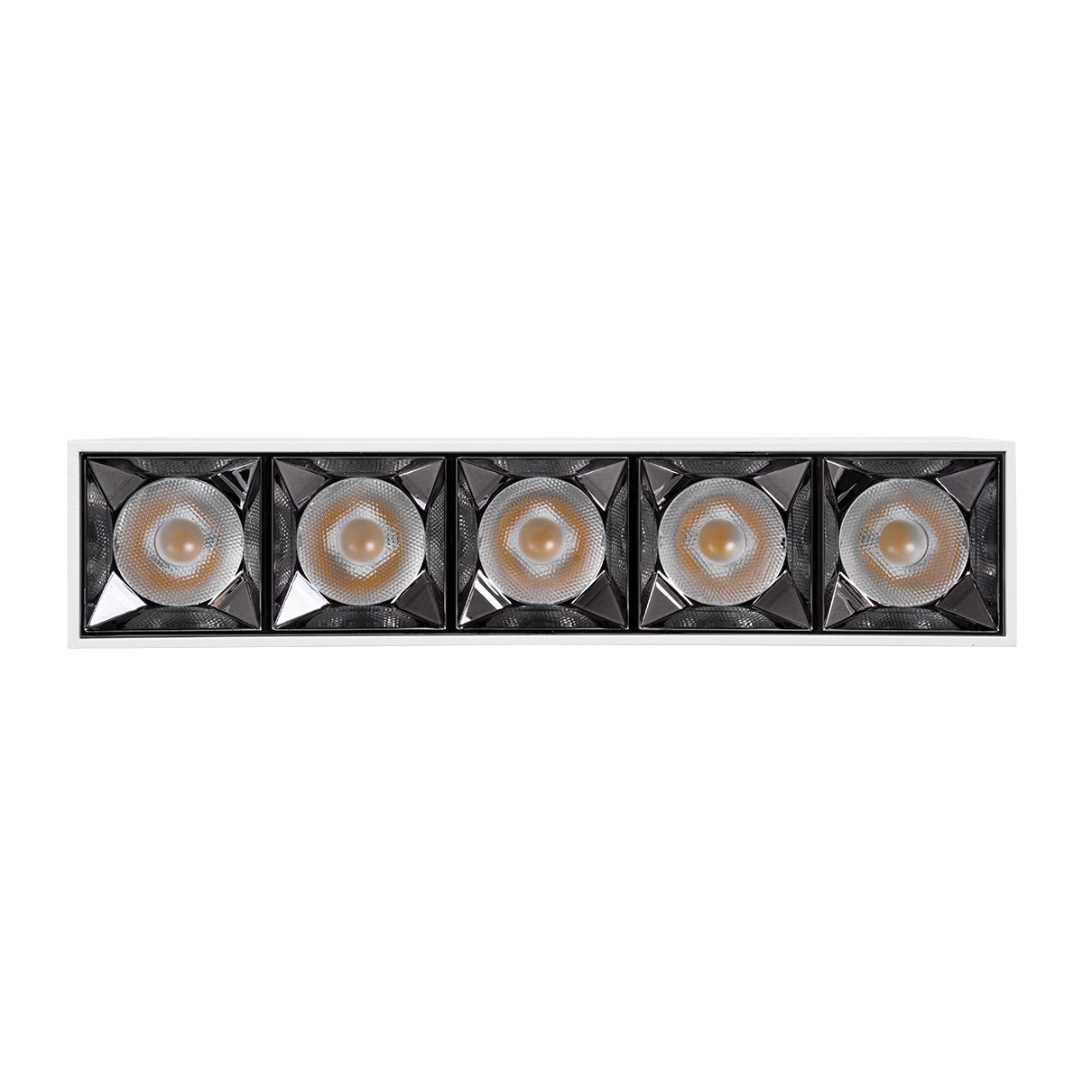 LUMINAR SUPERIOR 60331 Επιφανειακό LED Spot Downlight TrimLess 20W 2700lm 36° AC 220-240V IP20 Μ19.5 x Π4.2 x Υ6.6cm - Λευκό με Κάτοπτρο Χρωμίου - Θερμό Λευκό 2700K - Bridgelux High Lumen Chip Gen2 - TÜV Certified Driver