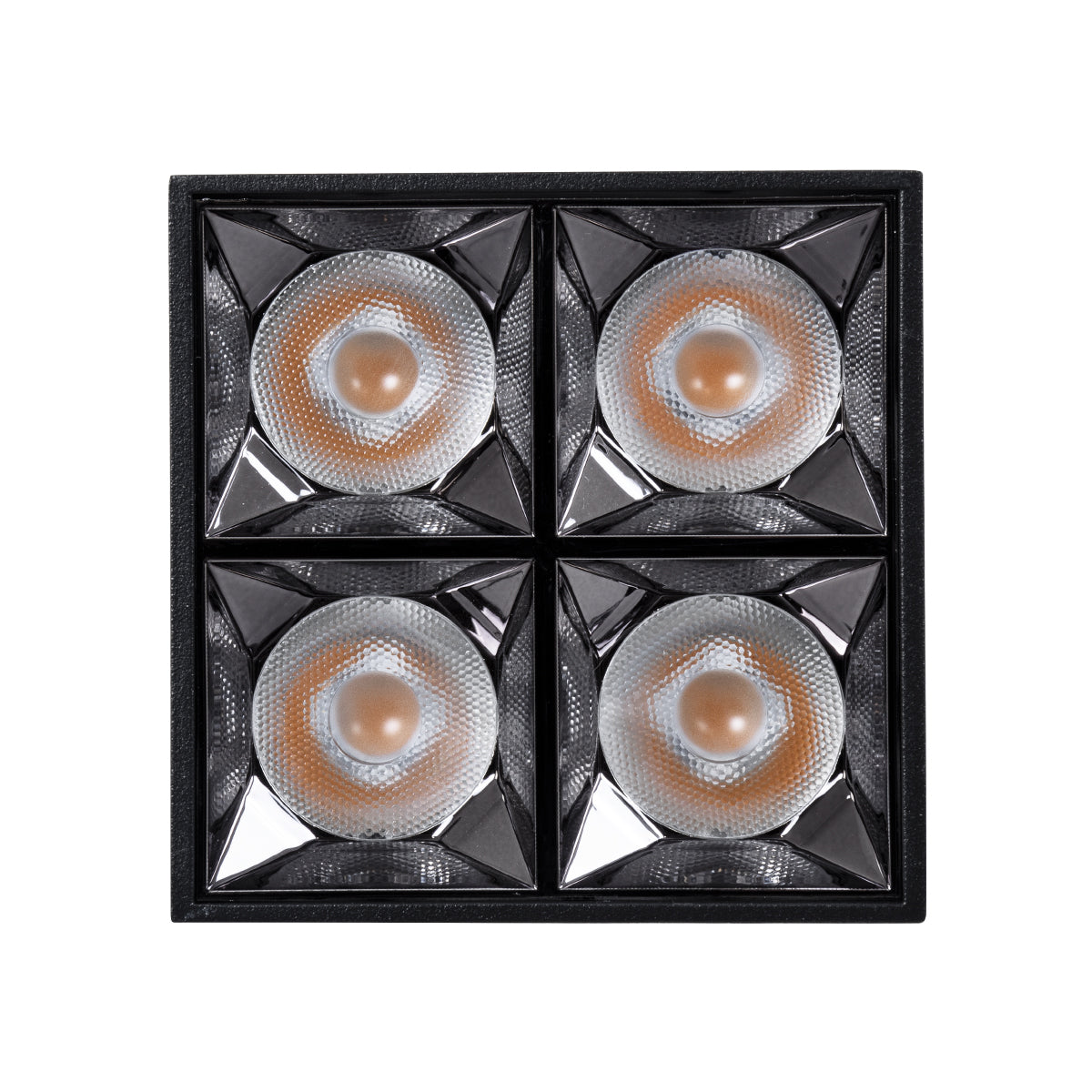 LUMINAR SUPERIOR 60333 Επιφανειακό LED Spot Downlight TrimLess 14W 1890lm 36° AC 220-240V IP20 Μ8.2 x Π8.2 x Υ6.6cm - Μαύρο με Κάτοπτρο Χρωμίου - Θερμό Λευκό 2700K - Bridgelux High Lumen Chip Gen2 - TÜV Certified Driver