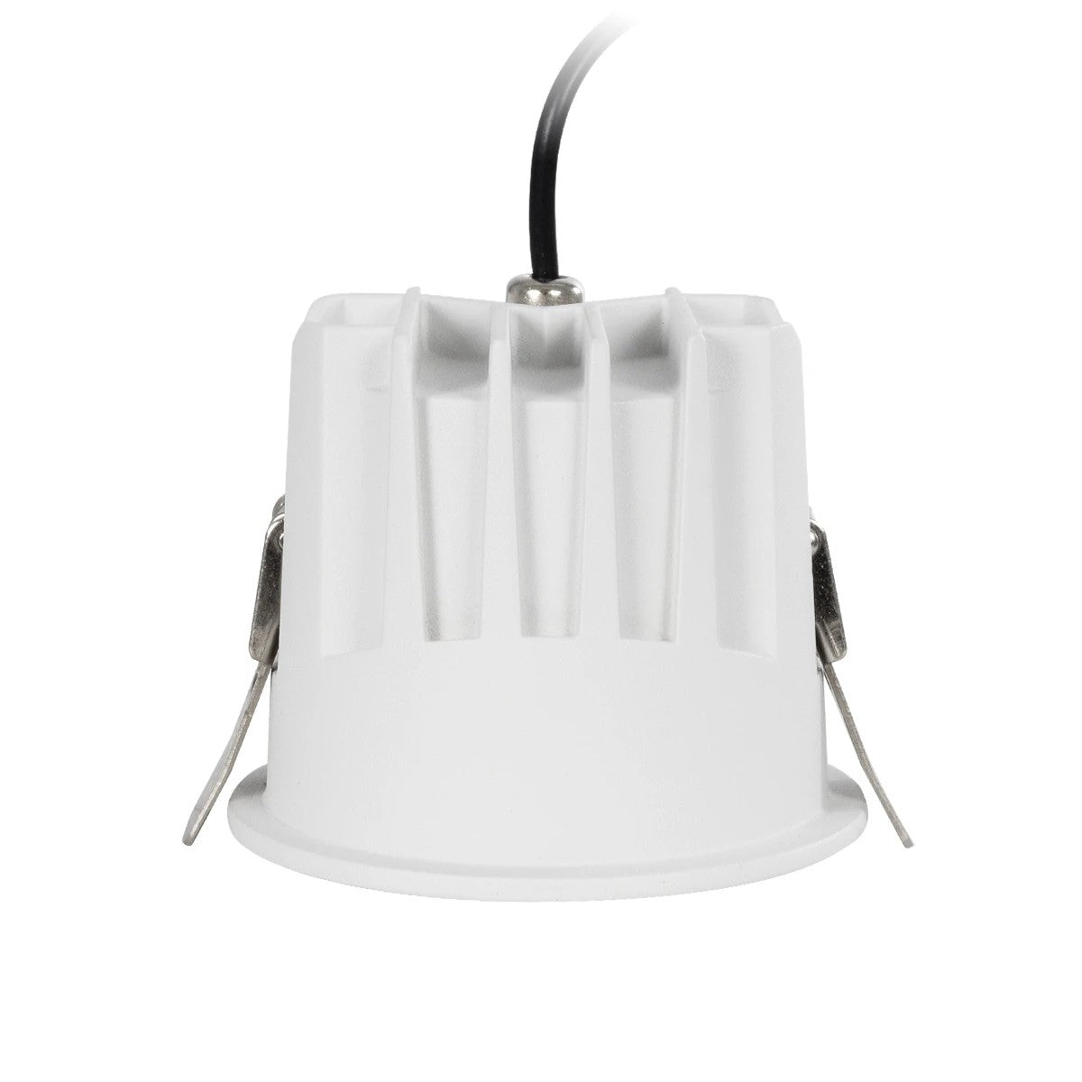 DUSTY 60340 Χωνευτό Downlight Σποτ LED 12W 1380lm 45° AC 220-240V Αδιάβροχο IP65 Φυσικό Λευκό 4500K - Bridgelux COB Chip & TÜV SÜD Driver - Λευκό & Μαύρο Ματ - Μ8.5 x Π8.5 x Υ7 / Q7.2