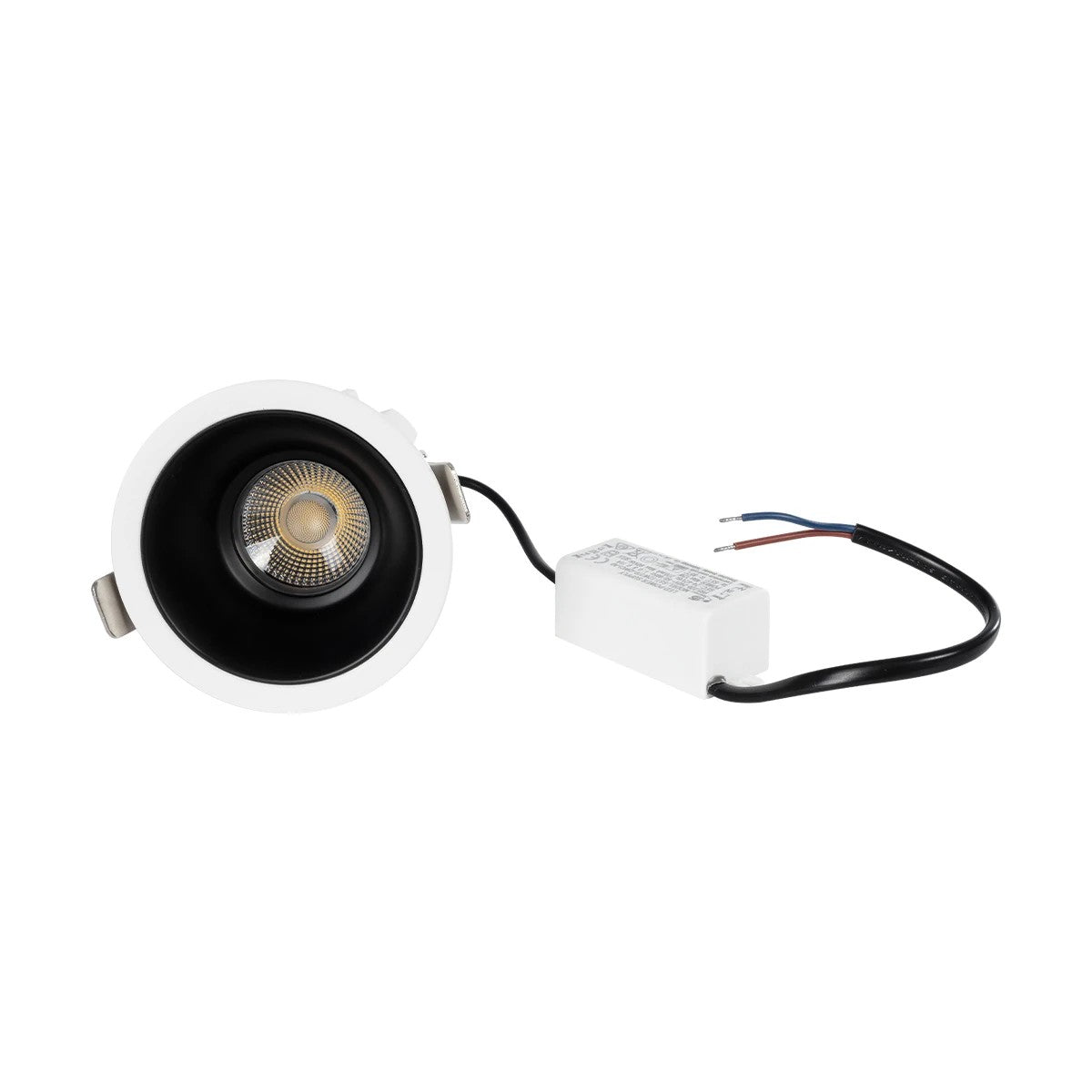 DUSTY 60340 Χωνευτό Downlight Σποτ LED 12W 1380lm 45° AC 220-240V Αδιάβροχο IP65 Φυσικό Λευκό 4500K - Bridgelux COB Chip & TÜV SÜD Driver - Λευκό & Μαύρο Ματ - Μ8.5 x Π8.5 x Υ7 / Q7.2