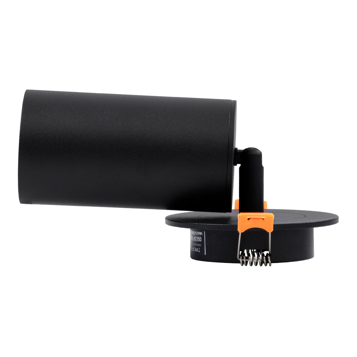 LEO 60350 Χωνευτό Κινούμενο Φωτιστικό Downlight Σποτ με Ντουί 1 x GU10 90° AC 220-240V IP20 - Μαύρο Ματ - Μ9 x Π9 x Υ17 / Q7εκ