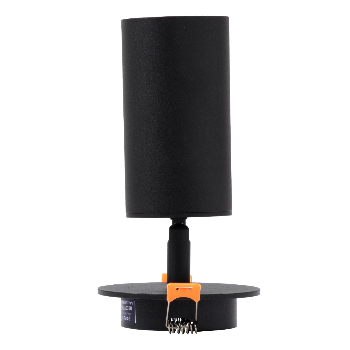 LEO 60350 Χωνευτό Κινούμενο Φωτιστικό Downlight Σποτ με Ντουί 1 x GU10 90° AC 220-240V IP20 - Μαύρο Ματ - Μ9 x Π9 x Υ17 / Q7εκ