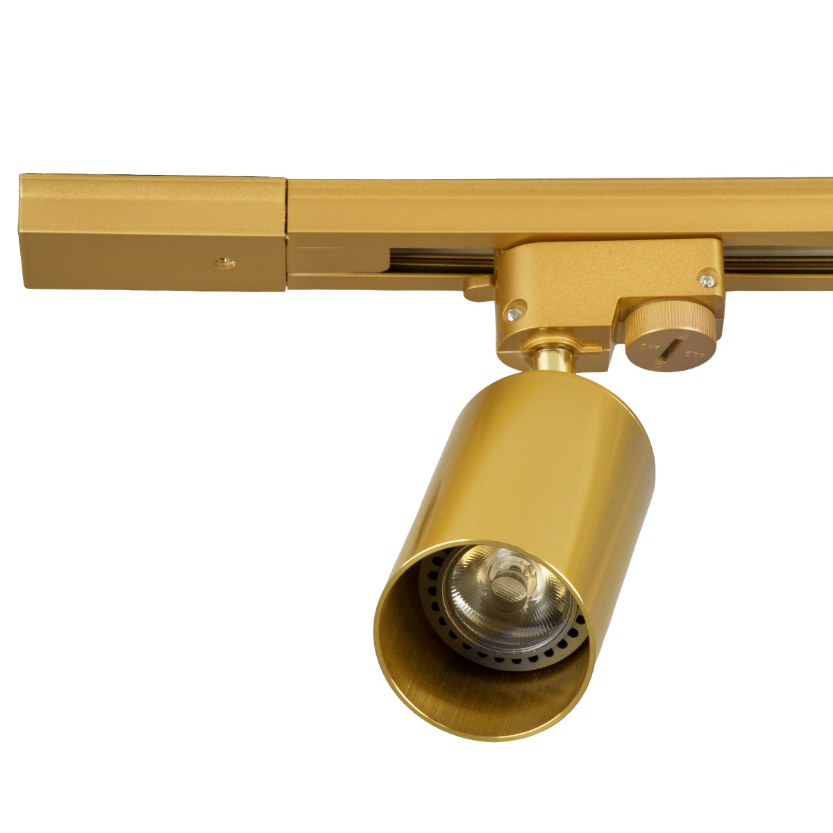 LEO 60359 Μοντέρνο Φωτιστικό Οροφής Ράγα με Κινούμενα Σποτ Αλουμινίου Τρίφωτο 3 x GU10 AC 220-240V IP20 Μ100 x Π6 x Υ20cm - 2 Γραμμών - Χρυσό Πλατίνα