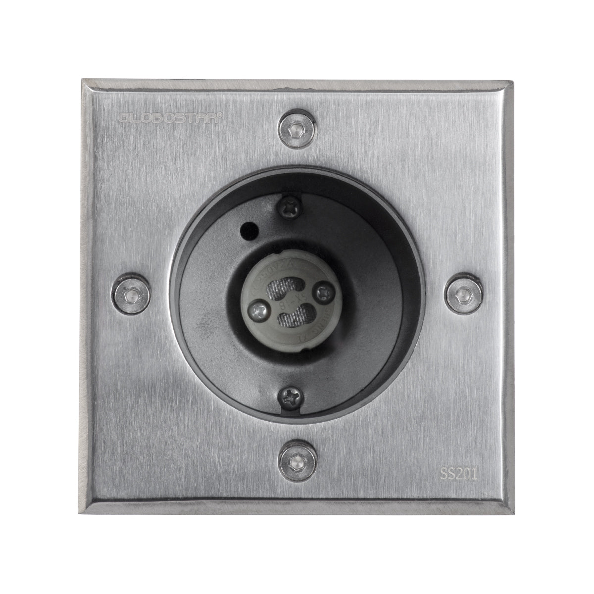 GIGO 60362 Recessed Floor Spot Light for MR16 Lamp with Socket 1 x GU10 AC 220-240V Waterproof IP68 IK09 - Stainless Steel SS201 - L11 x W11 x H11.5 / Q10.4 x 10.4