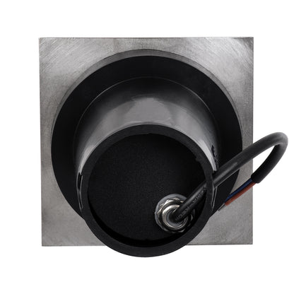 GIGO 60362 Recessed Floor Spot Light for MR16 Lamp with Socket 1 x GU10 AC 220-240V Waterproof IP68 IK09 - Stainless Steel SS201 - L11 x W11 x H11.5 / Q10.4 x 10.4