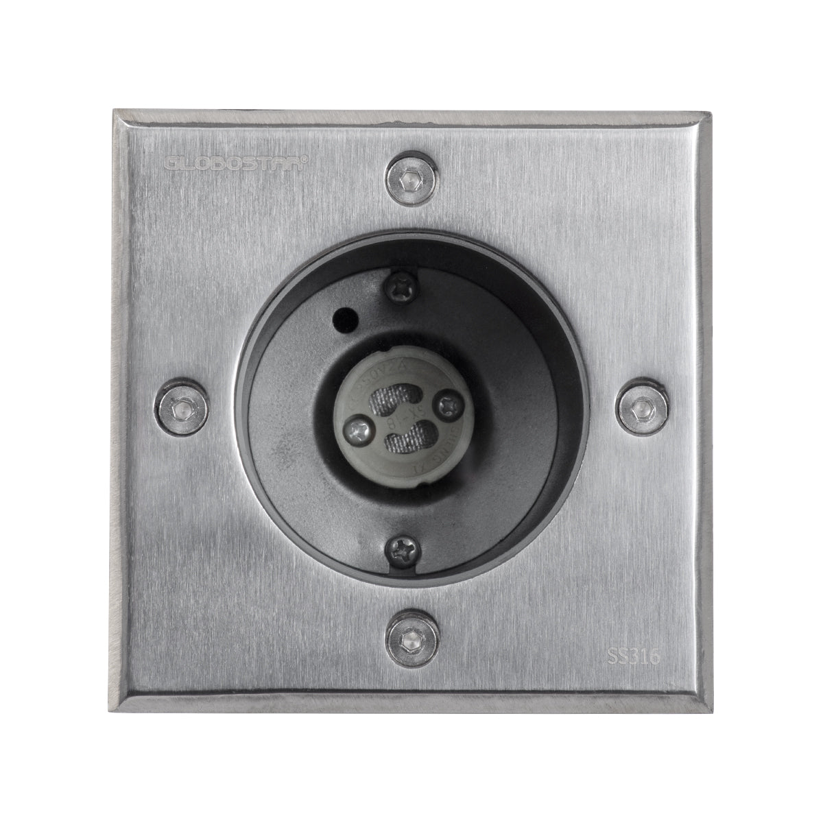 GIGO 60364 Χωνευτό Τετράγωνο Σποτ Δαπέδου για Λάμπα MR16 με Ντουί GU10 - Αδιάβροχο IP68 - IK09 - Ανοξείδωτο Ατσάλι / Stainless Steel 316 - Tempered Glass - Μ11 x Π11 x Υ11.5cm - Nickel Ματ