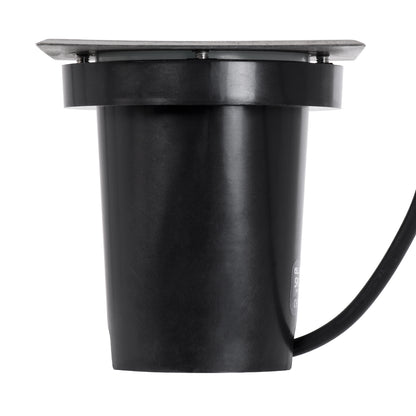 GIGO 60364 Χωνευτό Τετράγωνο Σποτ Δαπέδου για Λάμπα MR16 με Ντουί GU10 - Αδιάβροχο IP68 - IK09 - Ανοξείδωτο Ατσάλι / Stainless Steel 316 - Tempered Glass - Μ11 x Π11 x Υ11.5cm - Nickel Ματ