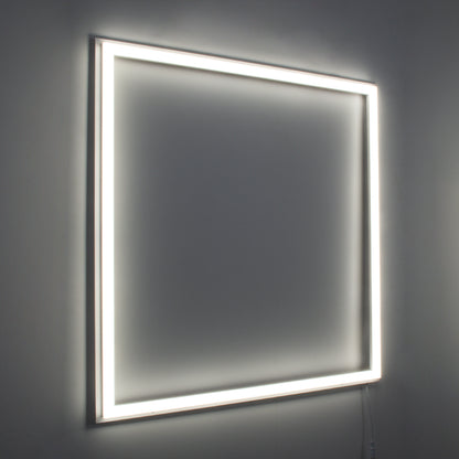 60369 Χωνευτό LED Panel Linear Frameless Super Slim 60x60cm 48W 5520lm 120° CRI≥85Ra AC 220-240V IP44 Μ60 x Π60 x Υ1.5cm - Φυσικό Λευκό 4500K - TÜV Certified Driver