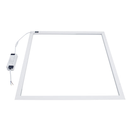 60370 Χωνευτό LED Panel Linear Frameless Super Slim 60x60cm 48W 5280lm 120° CRI≥85Ra AC 220-240V IP44 Μ60 x Π60 x Υ1.5cm - Θερμό Λευκό 2700K - TÜV Certified Driver