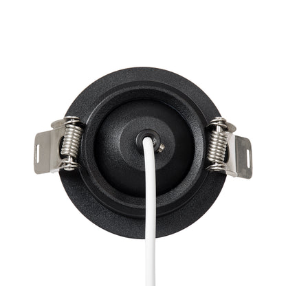 DALE 60371 Χωνευτό LED Κινούμενο Spot Downlight TrimLess Φ6.4cm 5W 500lm 36° AC 220-240V IP20 Φ6.4cm x Υ10cm - Στρόγγυλο - Μαύρο - Θερμό Λευκό 2700K - Bridgelux COB - TÜV Certified Driver