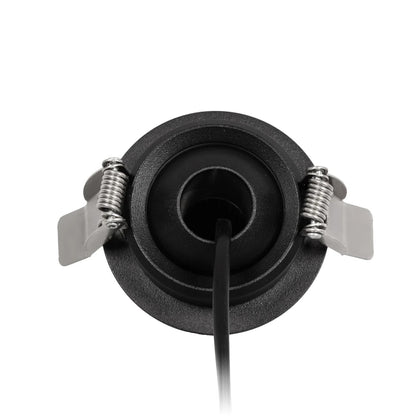 DALE 60372 Χωνευτό Κινούμενο Downlight Σποτ LED 5W 500lm 36° AC 220-240V IP20 Θερμό Λευκό 2700K - Bridgelux COB Chip & TÜV SÜD Driver - Μαύρο Ματ - Μ6.4 x Π6.4 x Υ20 / Q5.5