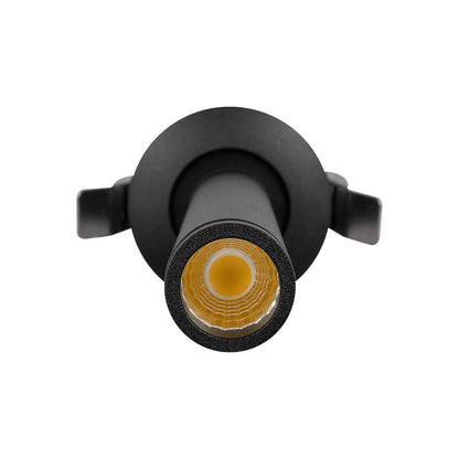 DALE 60372 Χωνευτό Κινούμενο Downlight Σποτ LED 5W 500lm 36° AC 220-240V IP20 Θερμό Λευκό 2700K - Bridgelux COB Chip & TÜV SÜD Driver - Μαύρο Ματ - Μ6.4 x Π6.4 x Υ20 / Q5.5