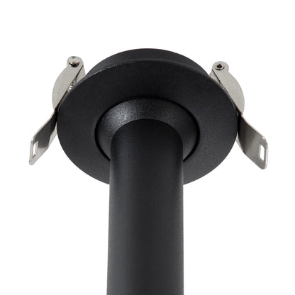 DALE 60373 Χωνευτό LED Κινούμενο Spot Downlight TrimLess Φ6.4cm 5W 500lm 36° AC 220-240V IP20 Φ6.4cm x Υ30cm - Στρόγγυλο - Μαύρο - Θερμό Λευκό 2700K - Bridgelux COB - TÜV Certified Driver