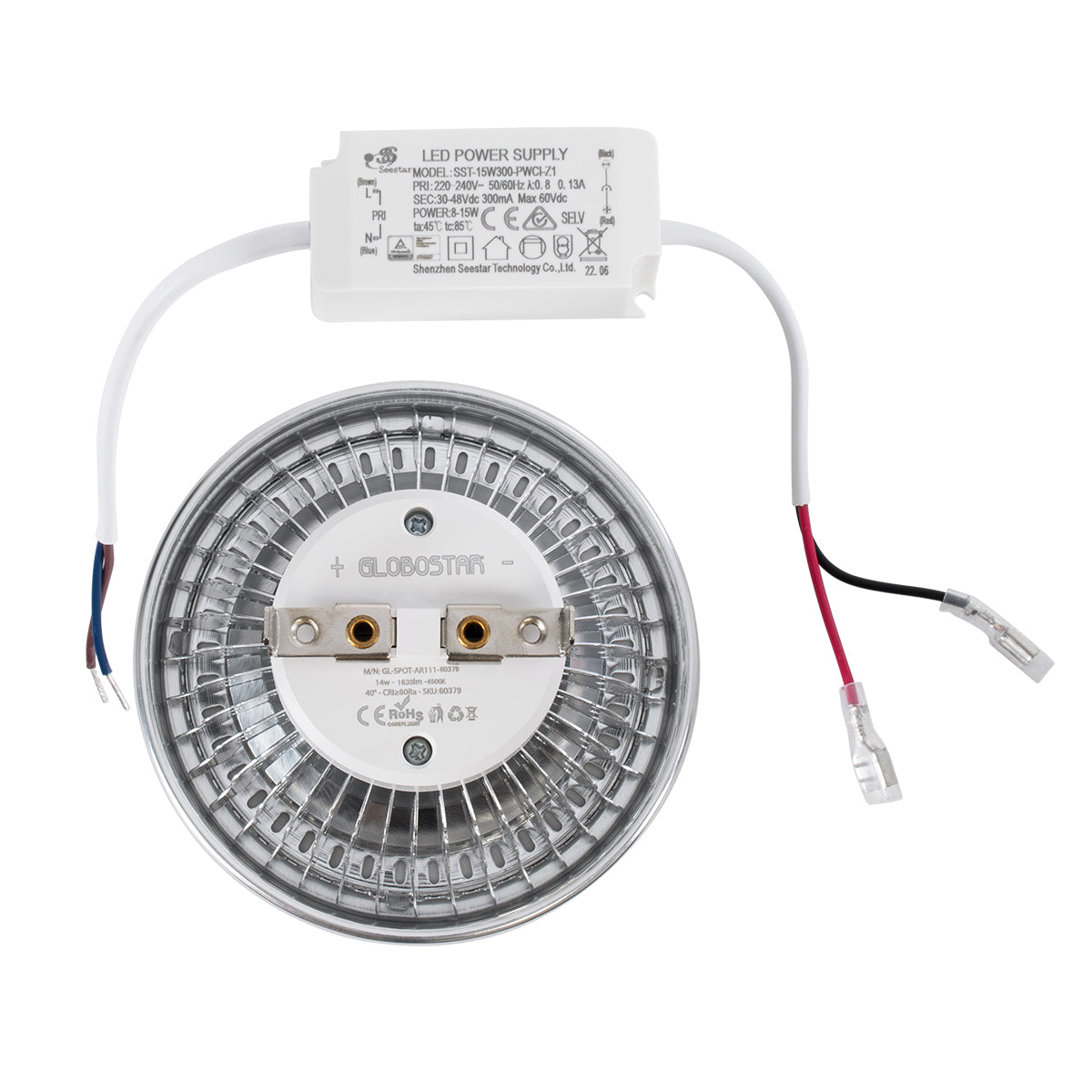 DARKO 60378 Σποτ LED Indirect Anti-Glare AR111 14W 1694lm 40° AC 220-240V IP20 Φ11.1 x Υ6.6cm Ψυχρό Λευκό 6000K - Bridgelux High Lumen COB Gen2 - TÜV Certified Driver