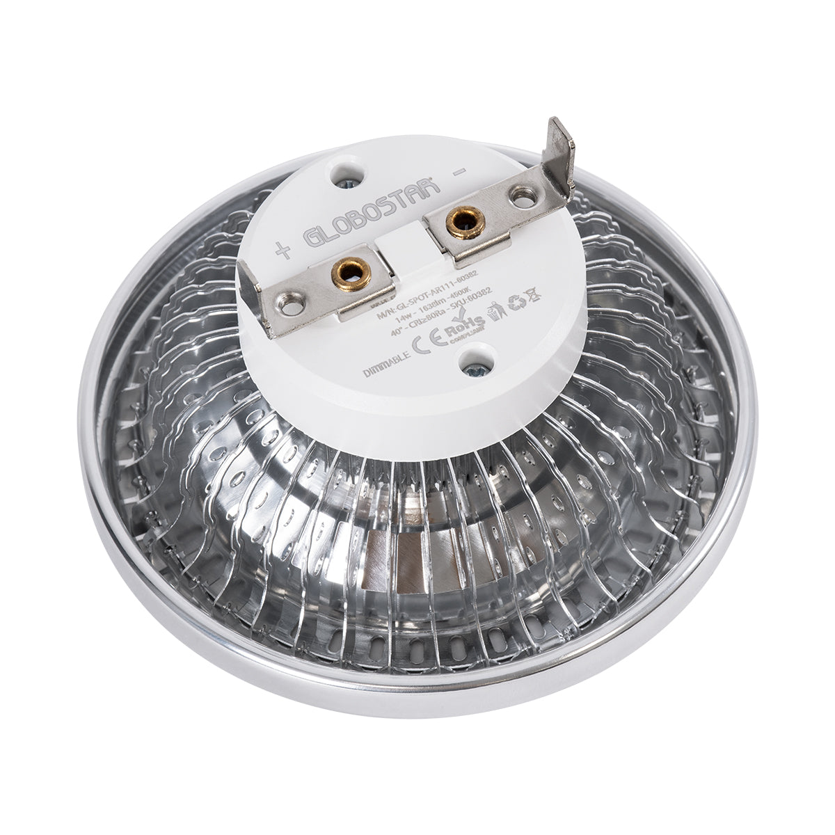 DARKO 60381 Σποτ LED Indirect Anti-Glare AR111 14W 1694lm 40° AC 220-240V IP20 Φ11.1 x Υ6.6cm Ψυχρό Λευκό 6000K Dimmable - Bridgelux High Lumen COB Gen2 - TÜV Certified Driver