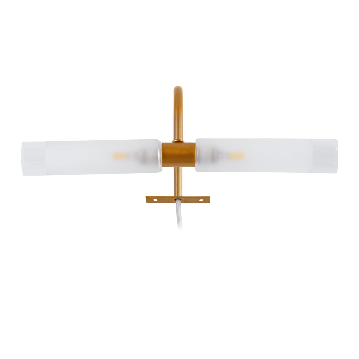 FLORA 60415 Μοντέρνο Φωτιστικό Τοίχου - Απλίκα Καθρέπτη Μπάνιου - Πίνακα 2 x G9 270° AC 220-240V IP44 Μ31 x Π13 x Υ12cm - Χάλκινο