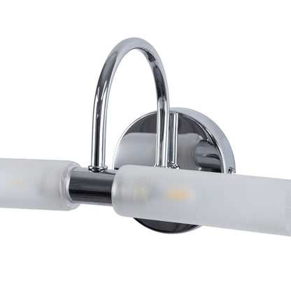 PAOLA 60418 Μοντέρνο Φωτιστικό Τοίχου - Απλίκα Καθρέπτη Μπάνιου - Πίνακα 2 x G9 270° AC 220-240V IP44 Μ31 x Π16 x Υ15cm - Χρώμιο Νίκελ