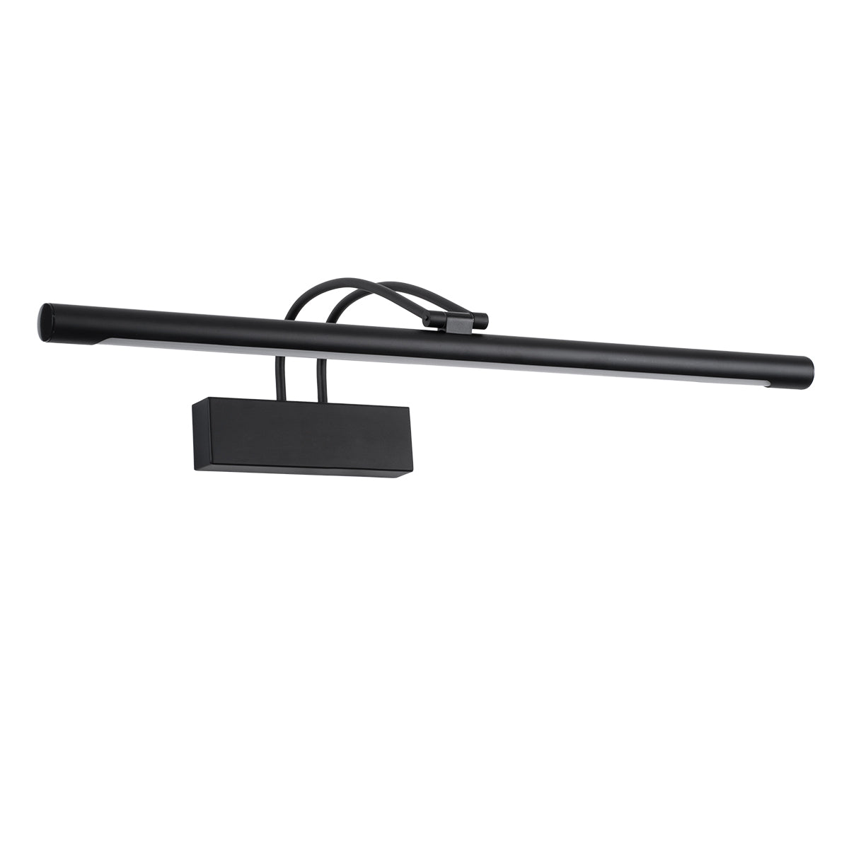 LAURA 60424 Μοντέρνο Φωτιστικό Τοίχου - Απλίκα Καθρέπτη Μπάνιου LED 12W 1400lm 120° AC 220-240V IP20 Φυσικό Λευκό 4500K - Bridgelux SMD Chip - Μαύρο Ματ - Μ60 x Π27 x Υ13