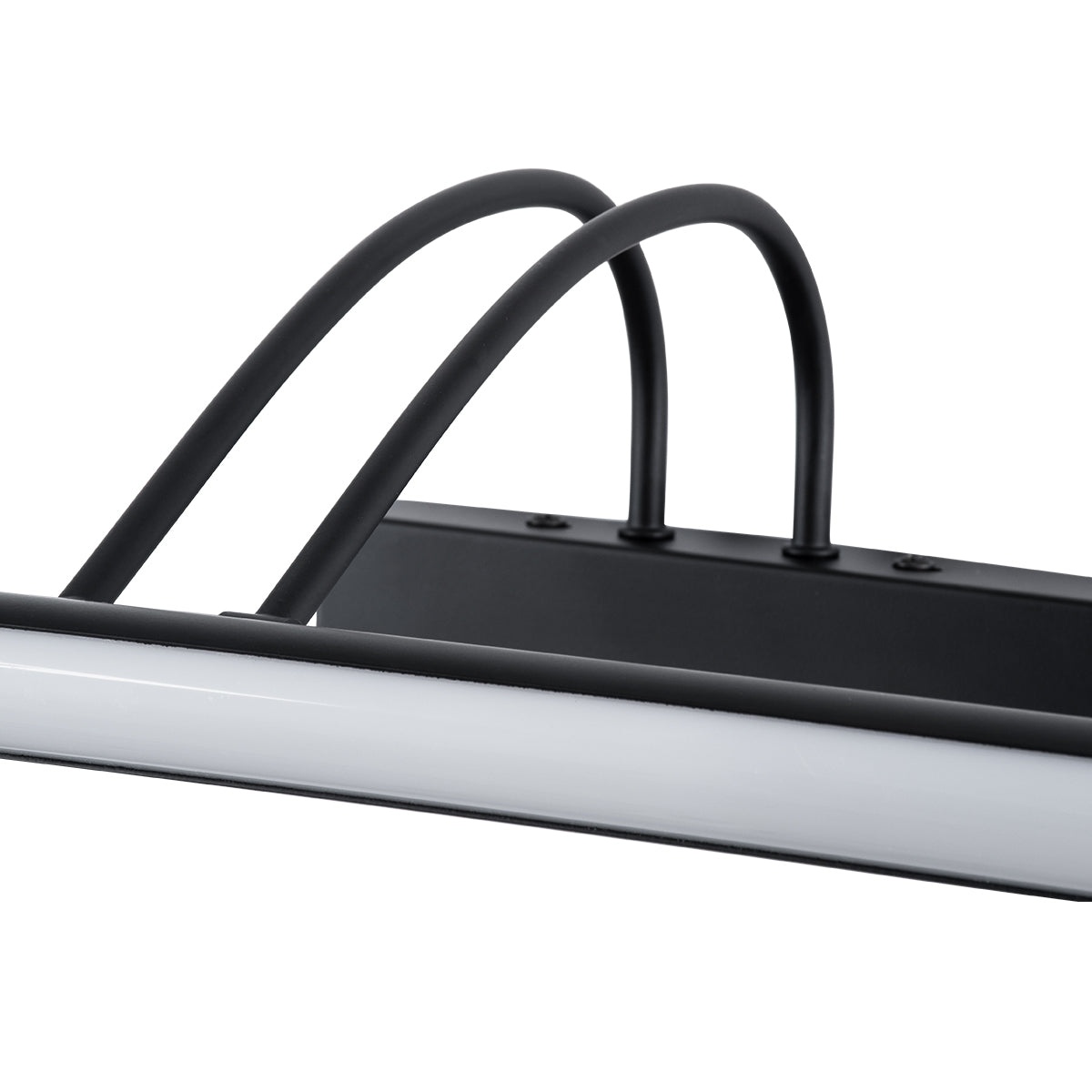 LAURA 60424 Μοντέρνο Φωτιστικό Τοίχου - Απλίκα Καθρέπτη Μπάνιου LED 12W 1400lm 120° AC 220-240V IP20 Φυσικό Λευκό 4500K - Bridgelux SMD Chip - Μαύρο Ματ - Μ60 x Π27 x Υ13