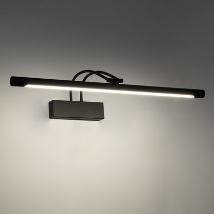 LAURA 60424 Μοντέρνο Φωτιστικό Τοίχου - Απλίκα Καθρέπτη Μπάνιου LED 12W 1400lm 120° AC 220-240V IP20 Φυσικό Λευκό 4500K - Bridgelux SMD Chip - Μαύρο Ματ - Μ60 x Π27 x Υ13