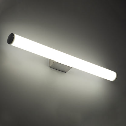 MABEL 60430 Μοντέρνο Φωτιστικό Τοίχου - Απλίκα Καθρέπτη Μπάνιου LED 12W 1400lm 240° AC 220-240V IP20 Φυσικό Λευκό 4500K - Bridgelux SMD Chip - Νίκελ Χρώμιο - Μ60 x Π10 x Υ5