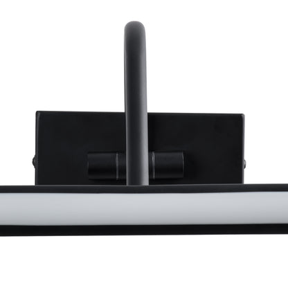 MIRA 60432 Μοντέρνο Φωτιστικό Τοίχου - Απλίκα Καθρέπτη Μπάνιου LED 12W 1400lm 120° AC 220-240V IP20 Φυσικό Λευκό 4500K - Bridgelux SMD Chip - Μαύρο Ματ - Μ60 x Π20 x Υ13