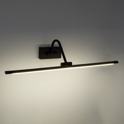 MIRA 60432 Μοντέρνο Φωτιστικό Τοίχου - Απλίκα Καθρέπτη Μπάνιου LED 12W 1400lm 120° AC 220-240V IP20 Φυσικό Λευκό 4500K - Bridgelux SMD Chip - Μαύρο Ματ - Μ60 x Π20 x Υ13