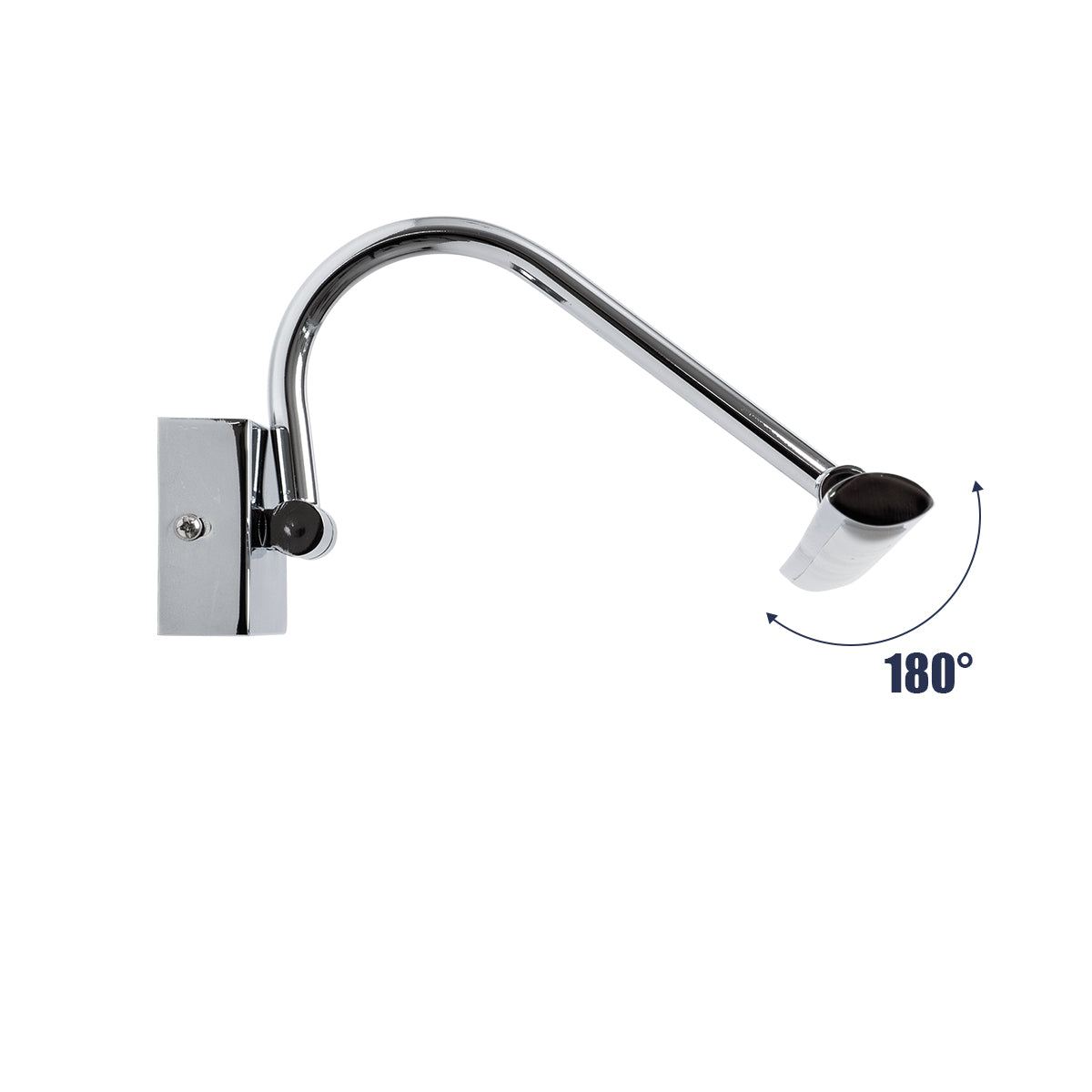 MIRA 60434 Μοντέρνο Φωτιστικό Τοίχου - Απλίκα Καθρέπτη Μπάνιου LED 12W 1400lm 120° AC 220-240V IP20 Φυσικό Λευκό 4500K - Bridgelux SMD Chip - Νίκελ Χρώμιο - Μ60 x Π20 x Υ13