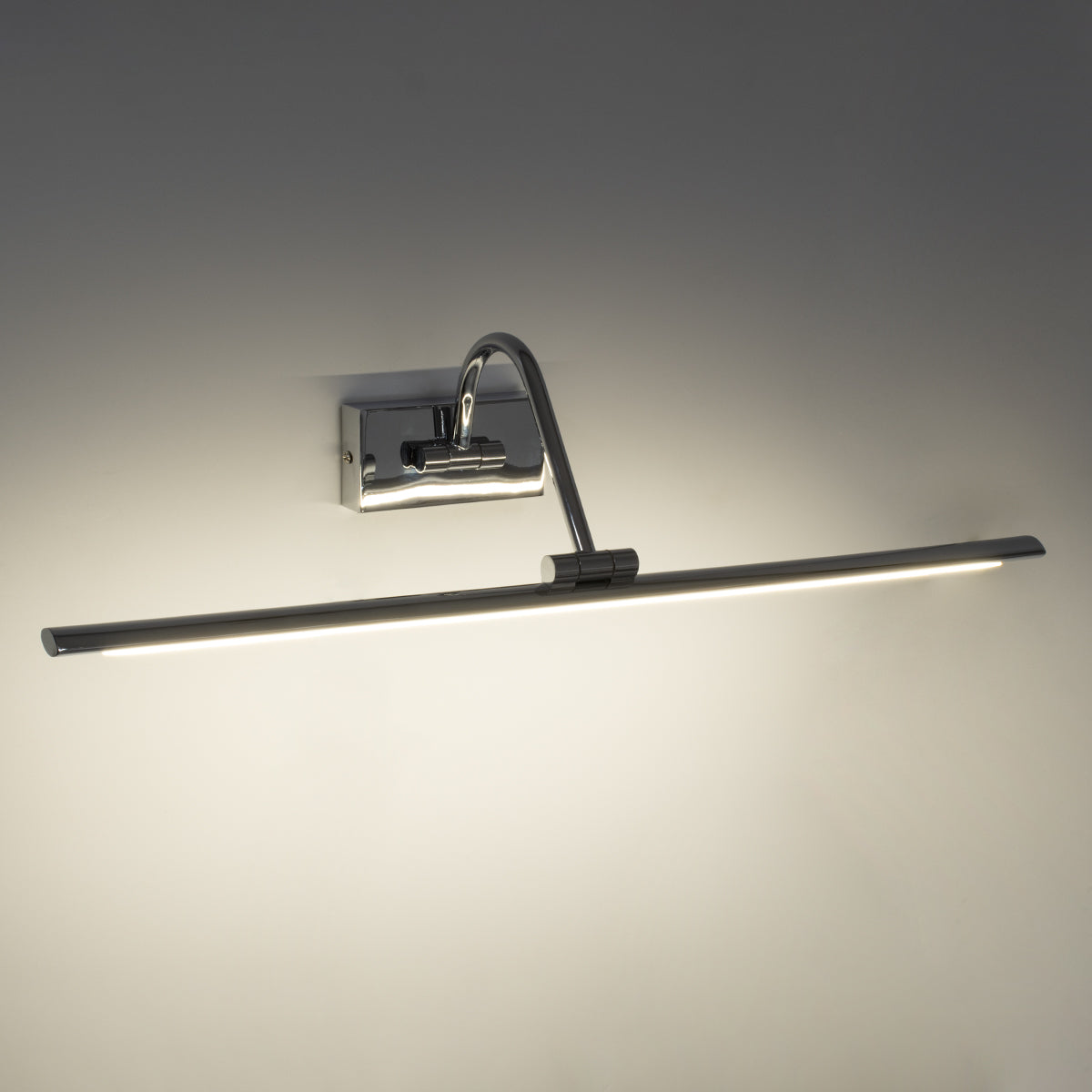 MIRA 60434 Μοντέρνο Φωτιστικό Τοίχου - Απλίκα Καθρέπτη Μπάνιου LED 12W 1400lm 120° AC 220-240V IP20 Φυσικό Λευκό 4500K - Bridgelux SMD Chip - Νίκελ Χρώμιο - Μ60 x Π20 x Υ13