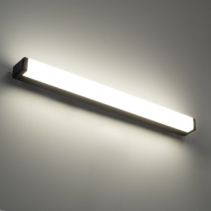 RENATA 60440 Μοντέρνο Φωτιστικό Τοίχου - Απλίκα Καθρέπτη Μπάνιου LED 12W 1400lm 180° AC 220-240V IP20 Φυσικό Λευκό 4500K - Bridgelux SMD Chip - Μαύρο Ματ - Μ60 x Π4 x Υ5.5