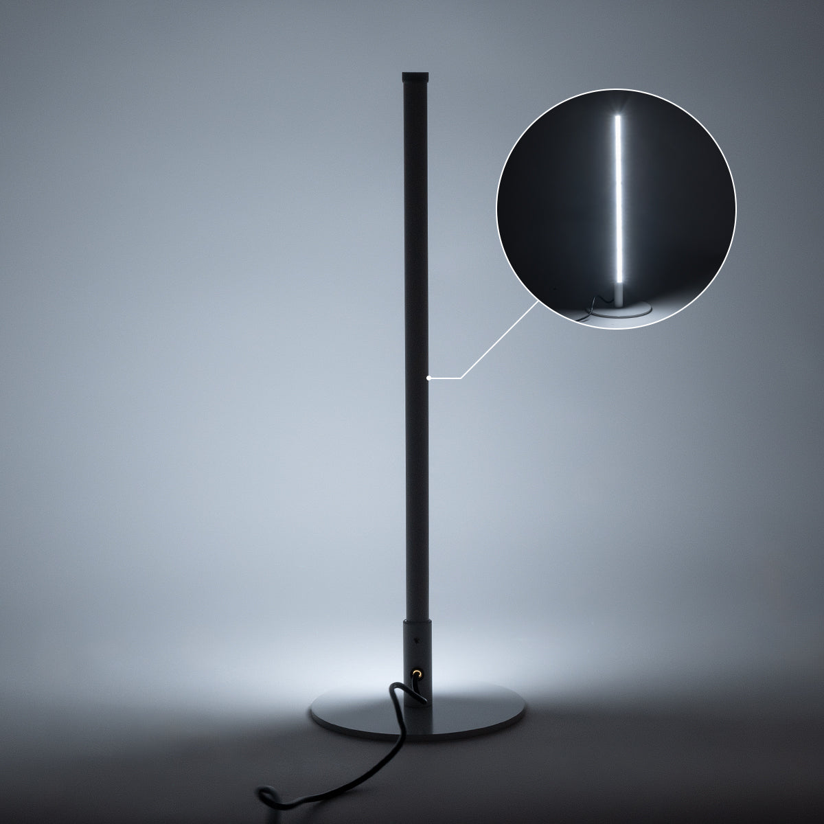 DALUMA 60468 Επιτραπέζιο Φωτιστικό LED CCT 8W 880lm 200° AC 220-240V - Εναλλαγή Φωτισμού μέσω On/Off All In One Ψυχρό 6000k+Φυσικό 4500k+Θερμό 2700k Μ15 x Π15 x Υ46cm - Λευκό