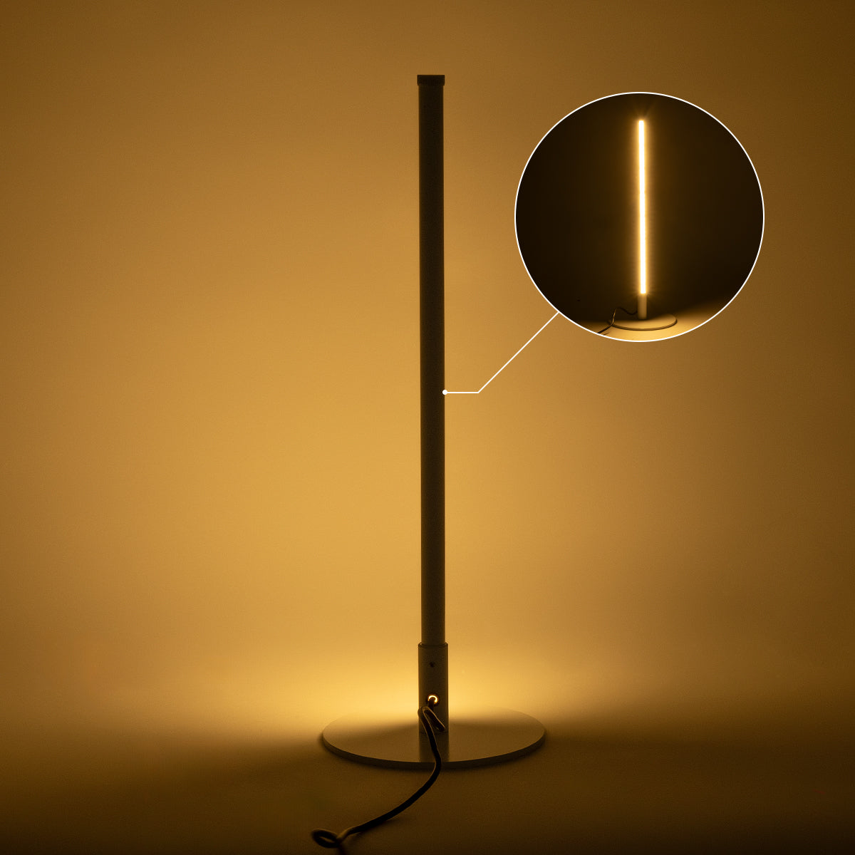 DALUMA 60468 Επιτραπέζιο Φωτιστικό LED CCT 8W 880lm 200° AC 220-240V - Εναλλαγή Φωτισμού μέσω On/Off All In One Ψυχρό 6000k+Φυσικό 4500k+Θερμό 2700k Μ15 x Π15 x Υ46cm - Λευκό