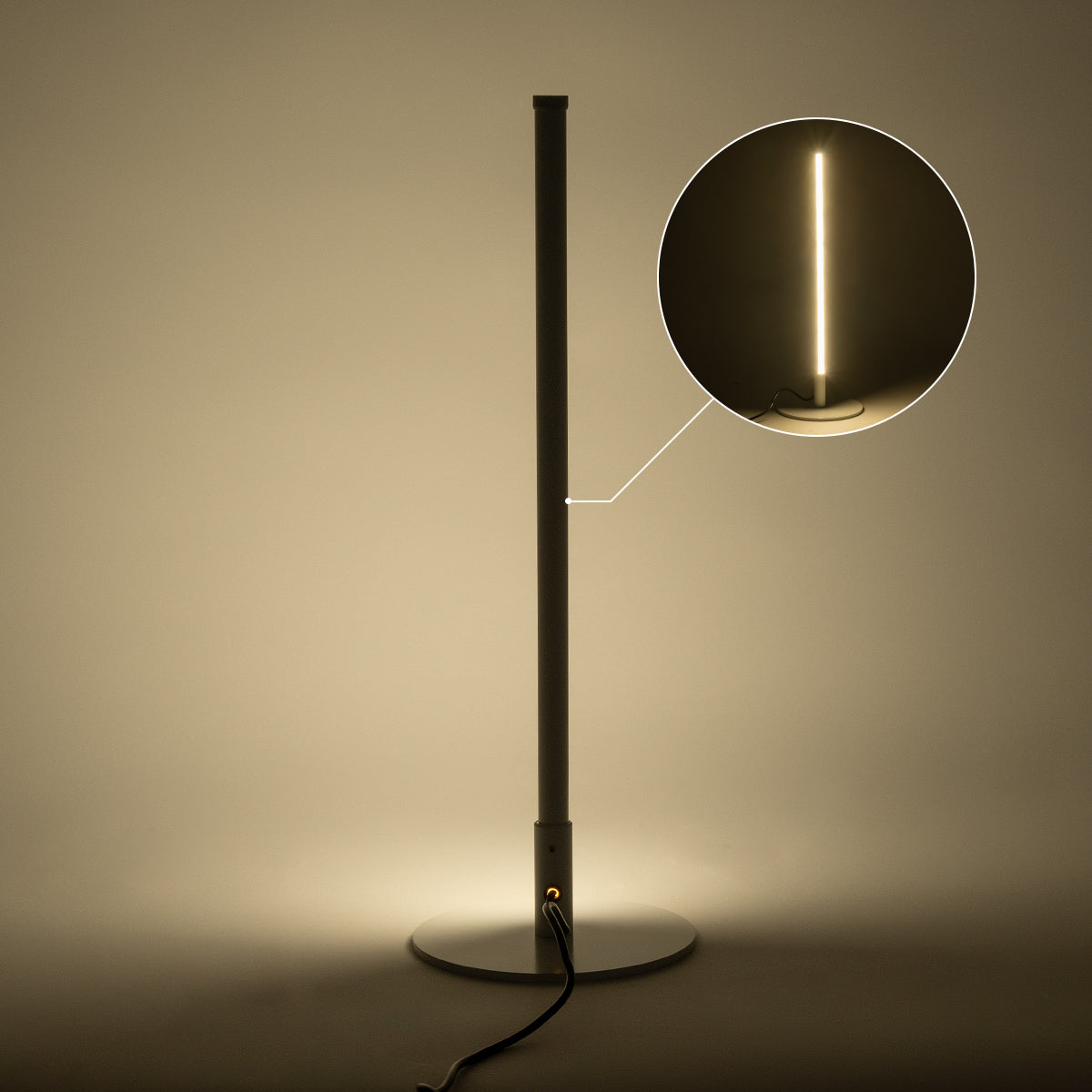 DALUMA 60468 Επιτραπέζιο Φωτιστικό LED CCT 8W 880lm 200° AC 220-240V - Εναλλαγή Φωτισμού μέσω On/Off All In One Ψυχρό 6000k+Φυσικό 4500k+Θερμό 2700k Μ15 x Π15 x Υ46cm - Λευκό