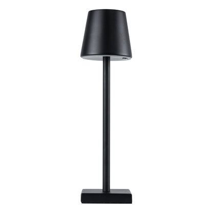 NEGA 60473 Μοντέρνο Επιτραπέζιο Φωτιστικό Πορτατίφ LED 2.2W 154lm 360° DC 5V Επαναφορτιζόμενο με Μπαταρία Li-ion 4000mAh - Διακόπτη Αφής - Θερμό Λευκό 2700K - Dimmable - D10 x H39cm - Μαύρο