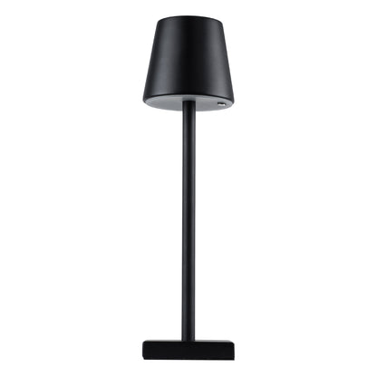 NEGA 60473 Μοντέρνο Επιτραπέζιο Φωτιστικό Πορτατίφ LED 2.2W 154lm 360° DC 5V Επαναφορτιζόμενο με Μπαταρία Li-ion 4000mAh - Διακόπτη Αφής - Θερμό Λευκό 2700K - Dimmable - D10 x H39cm - Μαύρο