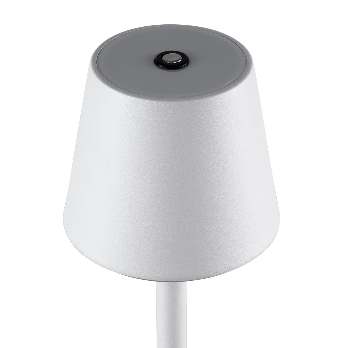 NEGA 60474 Μοντέρνο Επιτραπέζιο Φωτιστικό Πορτατίφ LED 2.2W 154lm 360° DC 5V Επαναφορτιζόμενο με Μπαταρία Li-ion 4000mAh - Διακόπτη Αφής - Θερμό Λευκό 2700K - Dimmable - D10 x H39cm - Λευκό