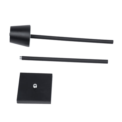 NEGA 60477 Μοντέρνο Επιδαπέδιο Φωτιστικό LED 2.2W 154lm 360° DC 5V Επαναφορτιζόμενο με Μπαταρία Li-ion 4000mAh - Διακόπτη Αφής - Θερμό Λευκό 2700K - Dimmable - D10 x H135cm - Μαύρο