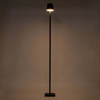 NEGA 60477 Μοντέρνο Επιδαπέδιο Φωτιστικό LED 2.2W 154lm 360° DC 5V Επαναφορτιζόμενο με Μπαταρία Li-ion 4000mAh - Διακόπτη Αφής - Θερμό Λευκό 2700K - Dimmable - D10 x H135cm - Μαύρο