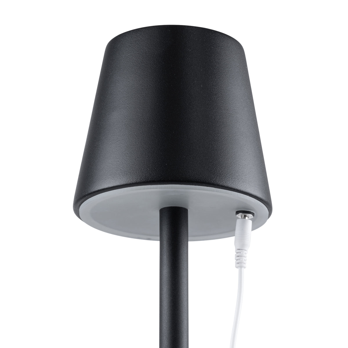 NEGA 60477 Μοντέρνο Επιδαπέδιο Φωτιστικό LED 2.2W 154lm 360° DC 5V Επαναφορτιζόμενο με Μπαταρία Li-ion 4000mAh - Διακόπτη Αφής - Θερμό Λευκό 2700K - Dimmable - D10 x H135cm - Μαύρο