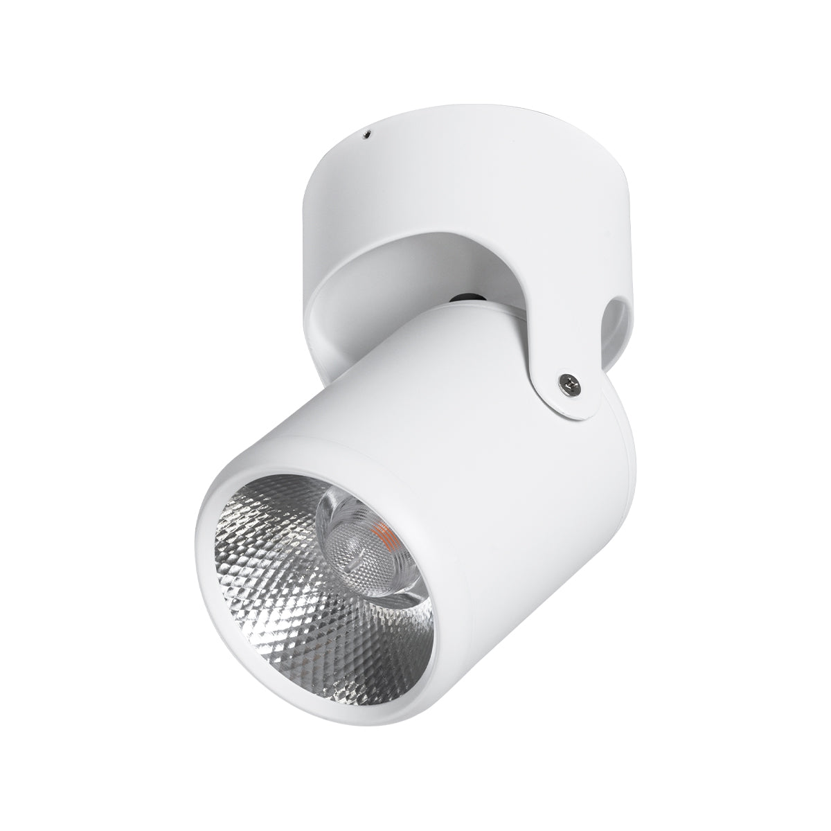 DETRONIC 60502 Κινούμενο Downlight Σποτ LED 10W 1250lm 24° AC 220-240V IP20 Θερμό Λευκό 2700K - Bridgelux COB Chip & TÜV SÜD Driver - Λευκό Ματ - Μ9 x Π9 x Υ16
