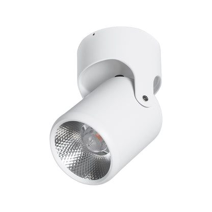 DETRONIC 60502 Κινούμενο Downlight Σποτ LED 10W 1250lm 24° AC 220-240V IP20 Θερμό Λευκό 2700K - Bridgelux COB Chip & TÜV SÜD Driver - Λευκό Ματ - Μ9 x Π9 x Υ16