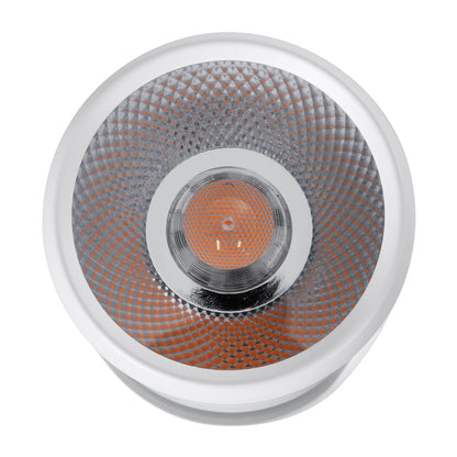 DETRONIC 60502 Κινούμενο Downlight Σποτ LED 10W 1250lm 24° AC 220-240V IP20 Θερμό Λευκό 2700K - Bridgelux COB Chip & TÜV SÜD Driver - Λευκό Ματ - Μ9 x Π9 x Υ16