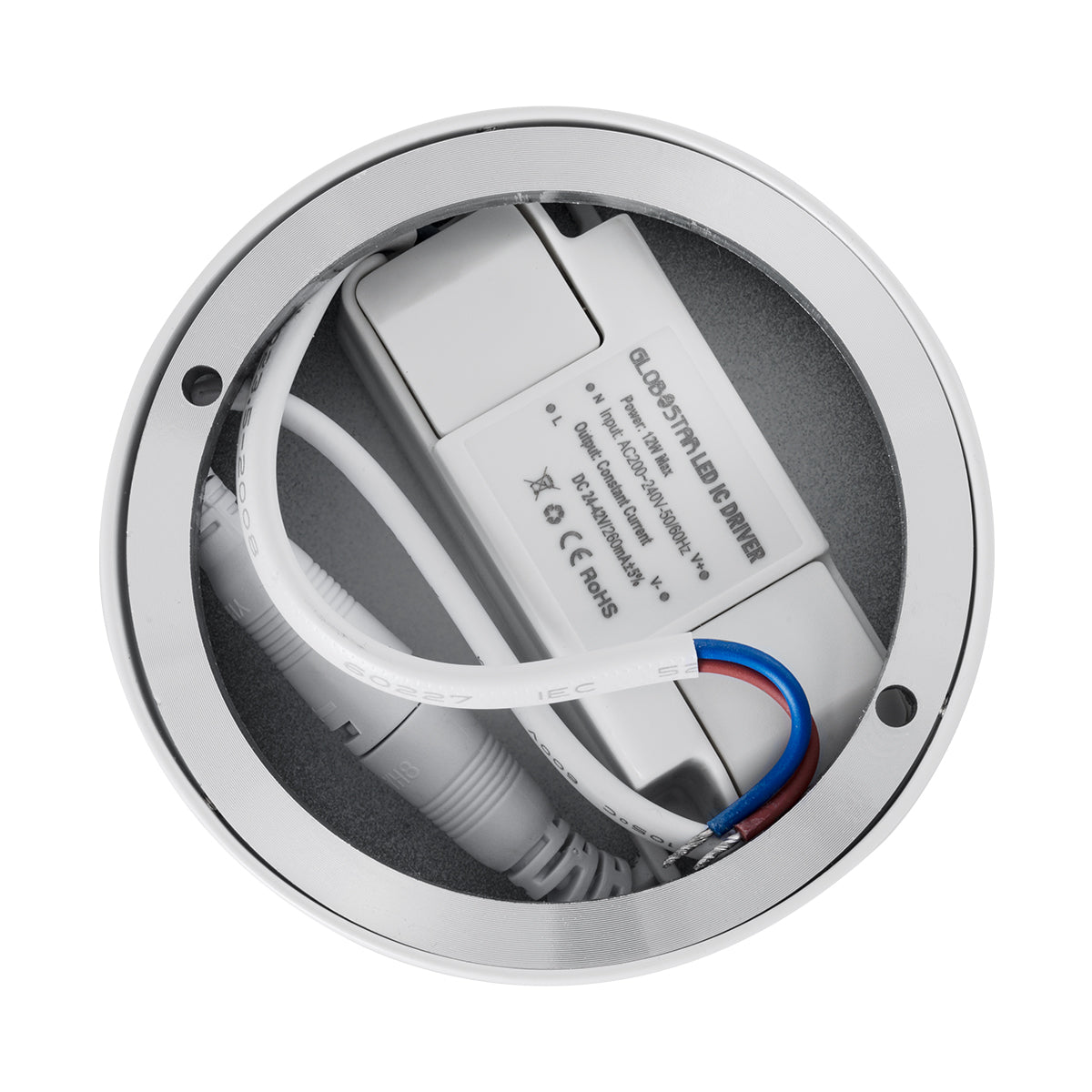 DETRONIC 60502 Κινούμενο Downlight Σποτ LED 10W 1250lm 24° AC 220-240V IP20 Θερμό Λευκό 2700K - Bridgelux COB Chip & TÜV SÜD Driver - Λευκό Ματ - Μ9 x Π9 x Υ16