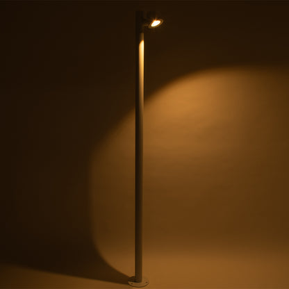 GARDENIA 60509 Φωτιστικό Κήπου - Πάρκου - Πλατείας - Κολωνάκι Αρχιτεκτονικού Φωτισμού Εξωτερικού Χώρου LED 7W 700lm 60° AC220-240V Αδιάβροχο IP65 - Σώμα Αλουμινίου & Tempered Glass - Μ15 x Π18 x Υ180cm - Θερμό Λευκό 2700K - Λευκό - Bridgelux Chip