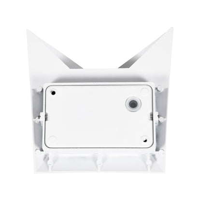 STEALTH 60518 Φωτιστικό Τοίχου - Απλίκα Αρχιτεκτονικού Φωτισμού Εσωτερικού/Εξωτερικού Χώρου Up or Down LED 10W 1000lm 60° AC220-240V Αδιάβροχο IP65 - Σώμα Αλουμινίου & Tempered Glass - Μ17 x Π17 x Υ7.5cm - Θερμό Λευκό 2700K - Λευκό - Bridgelux Chip