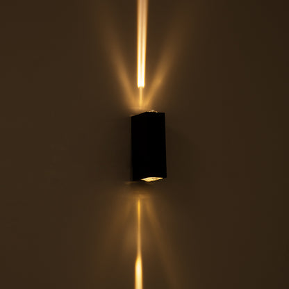 LINOR 60528 Μοντέρνο Φωτιστικό Τοίχου - Απλίκα LED 10W 1000lm 10° AC 220-240V Αδιάβροχο IP65 Θερμό Λευκό 2700K - Bridgelux COB Chip & TÜV SÜD Driver - Γκρι Ανθρακί Ματ - Μ12.5 x Π6 x Υ4