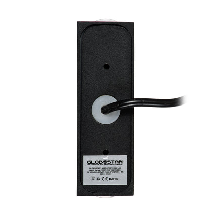 LINOR 60529 Μοντέρνο Φωτιστικό Τοίχου - Απλίκα LED 10W 1000lm 10° AC 220-240V Αδιάβροχο IP65 Θερμό Λευκό 2700K - Bridgelux COB Chip & TÜV SÜD Driver - Μαύρο Ματ - Μ12.5 x Π6 x Υ4