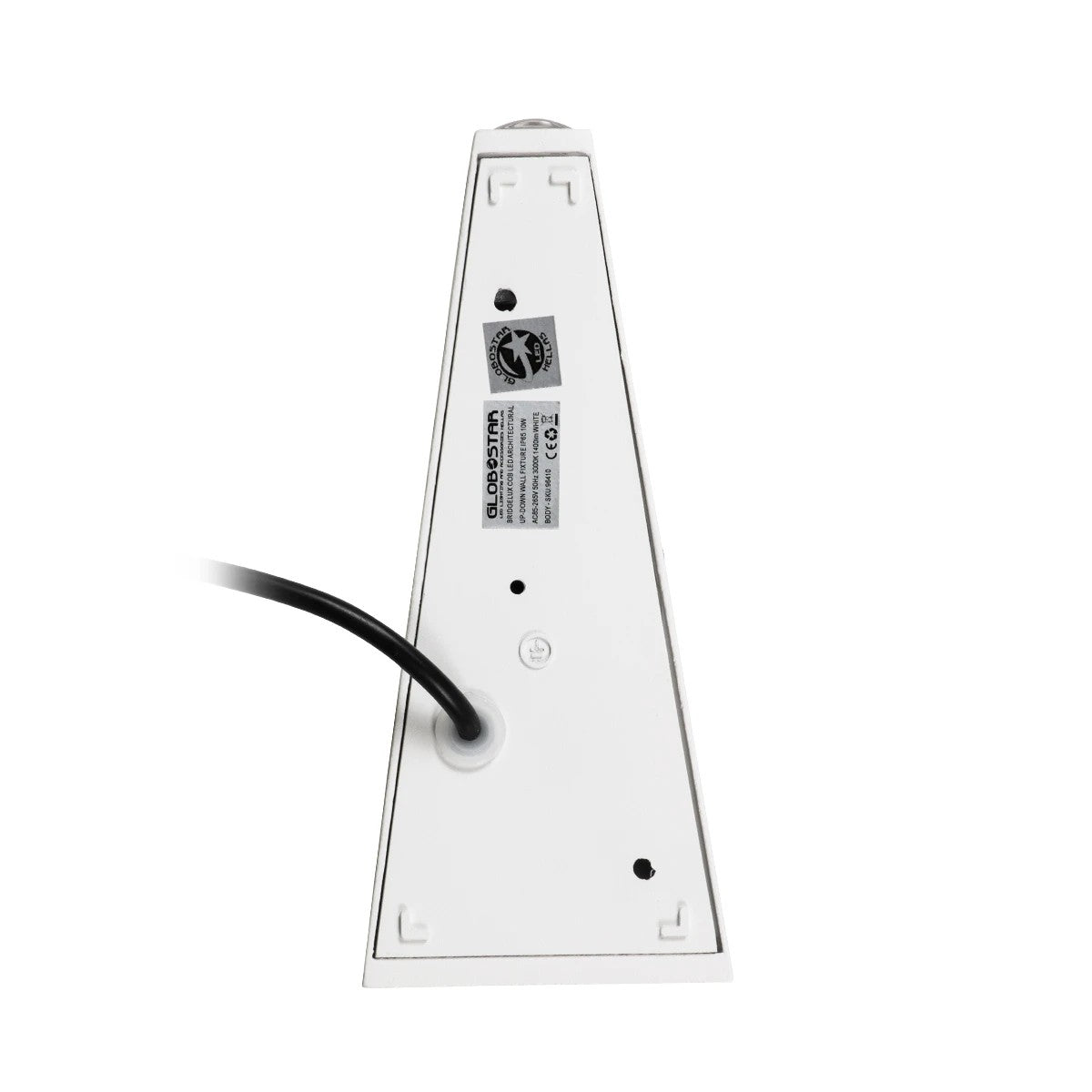 TRIANDE 60554 Φωτιστικό Τοίχου - Απλίκα Αρχιτεκτονικού Φωτισμού Εσωτερικού/Εξωτερικού Χώρου Up & Down LED 10W 1200lm 5° & 60° AC 220-240V IP65 Μ8.5 x Π8.5 x Υ20cm - Φυσικό Λευκό 4500K - Λευκό Αλουμίνιο - Bridgelux Chip