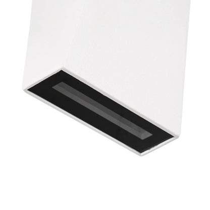 TRIANDE 60554 Φωτιστικό Τοίχου - Απλίκα Αρχιτεκτονικού Φωτισμού Εσωτερικού/Εξωτερικού Χώρου Up & Down LED 10W 1200lm 5° & 60° AC 220-240V IP65 Μ8.5 x Π8.5 x Υ20cm - Φυσικό Λευκό 4500K - Λευκό Αλουμίνιο - Bridgelux Chip